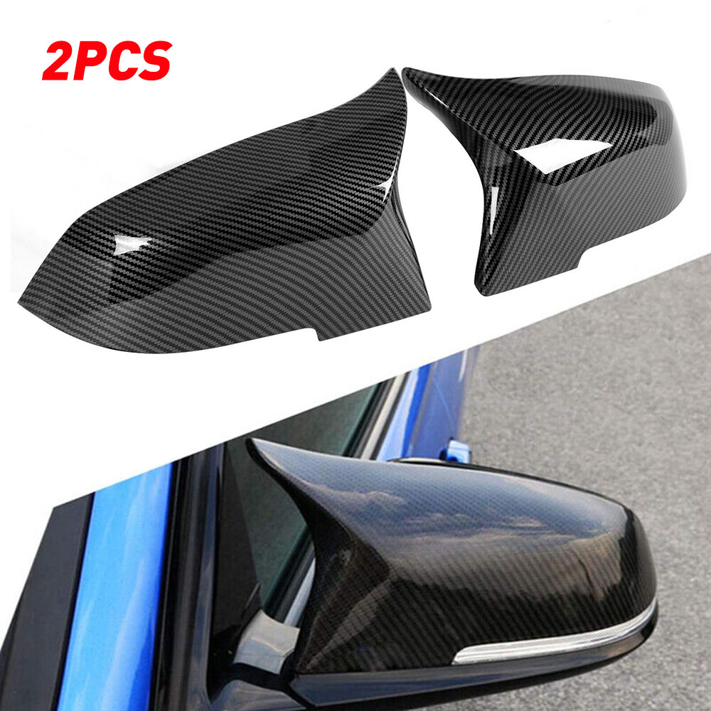 2x Carbon Fiber Side Mirror Cover Caps for BMW 3 Series F30 F31 320i 328i 330i