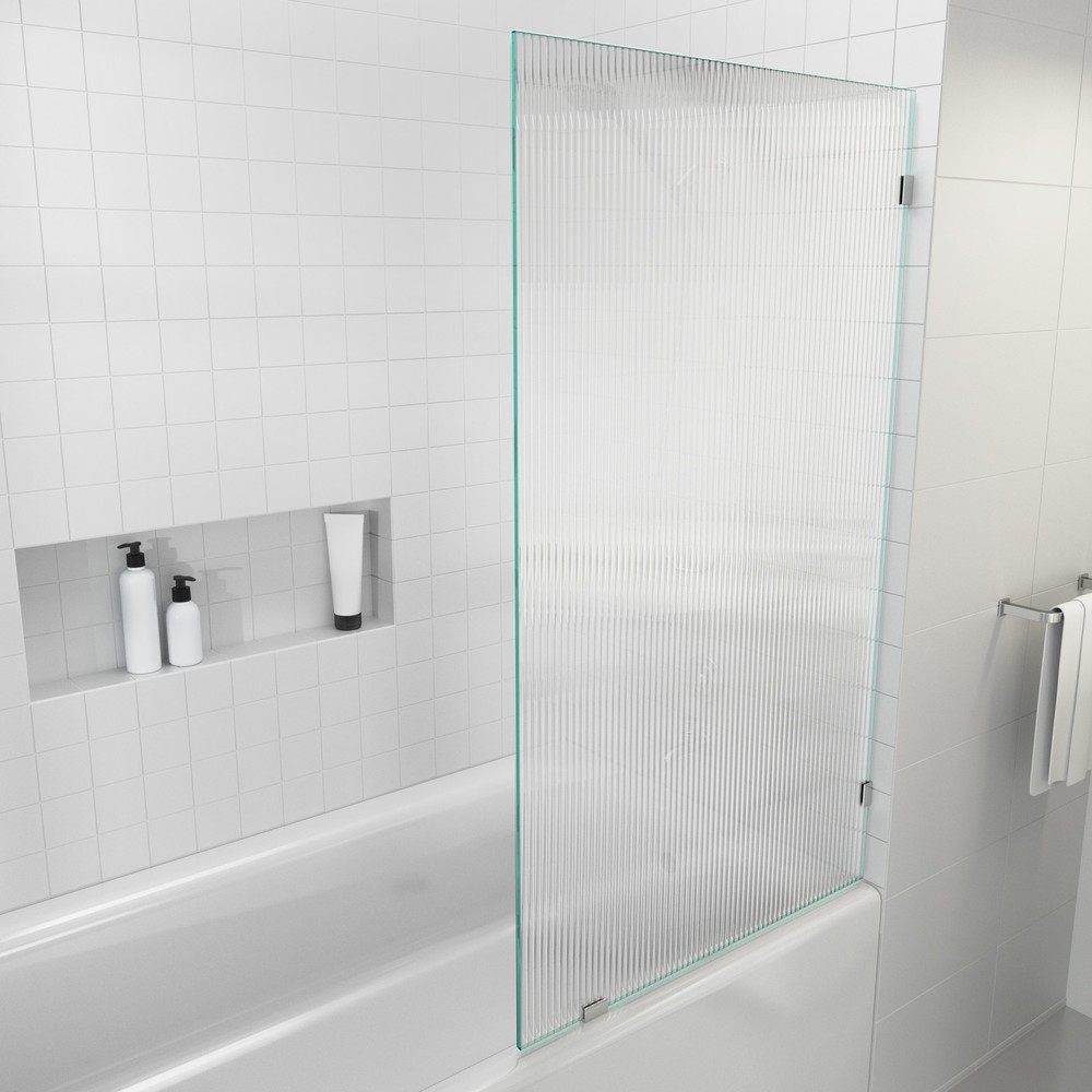 Frameless Brushed Nickel Shower Door 58.25x34 Single Panel Glass Warehouse