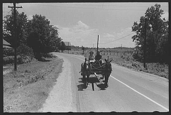 Cave City Horse Cave Kentucky KY 1930s Horse Cart Road FSA Farm Security