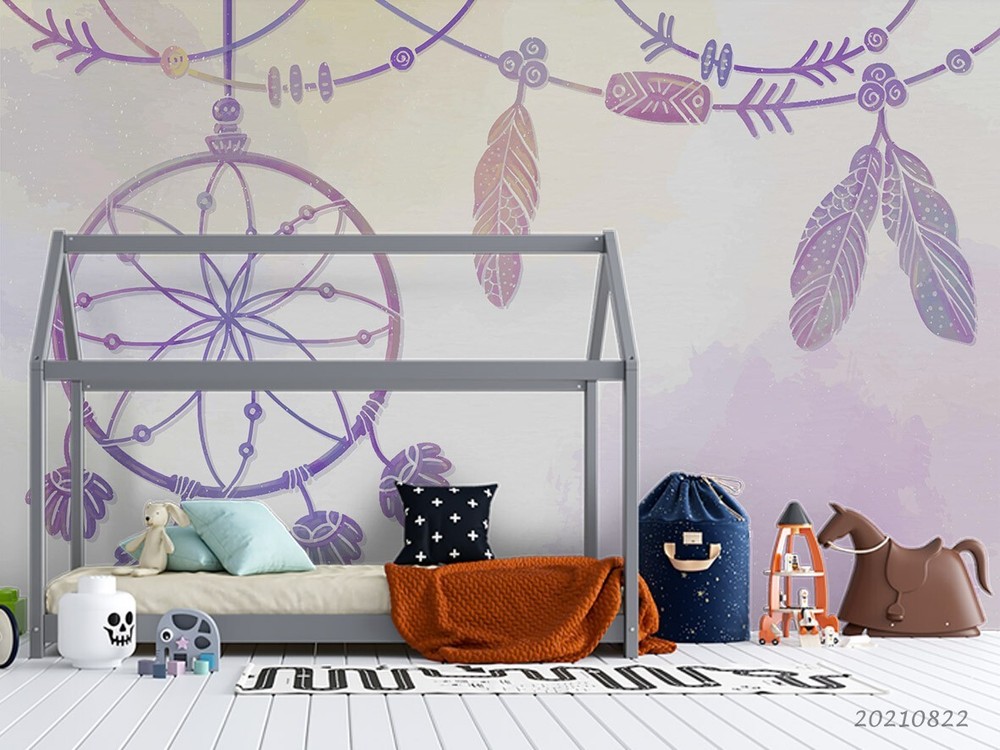3D Watercolor Dreamcatcher Wall Murals Wallpaper Murals Wall Sticker