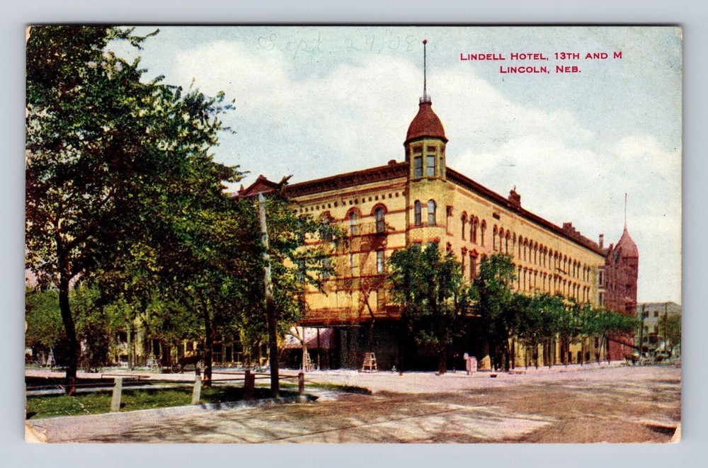 Lincoln NE-Nebraska, Lindell Hotel, Advertising, Antique, Vintage c1908 Postcard
