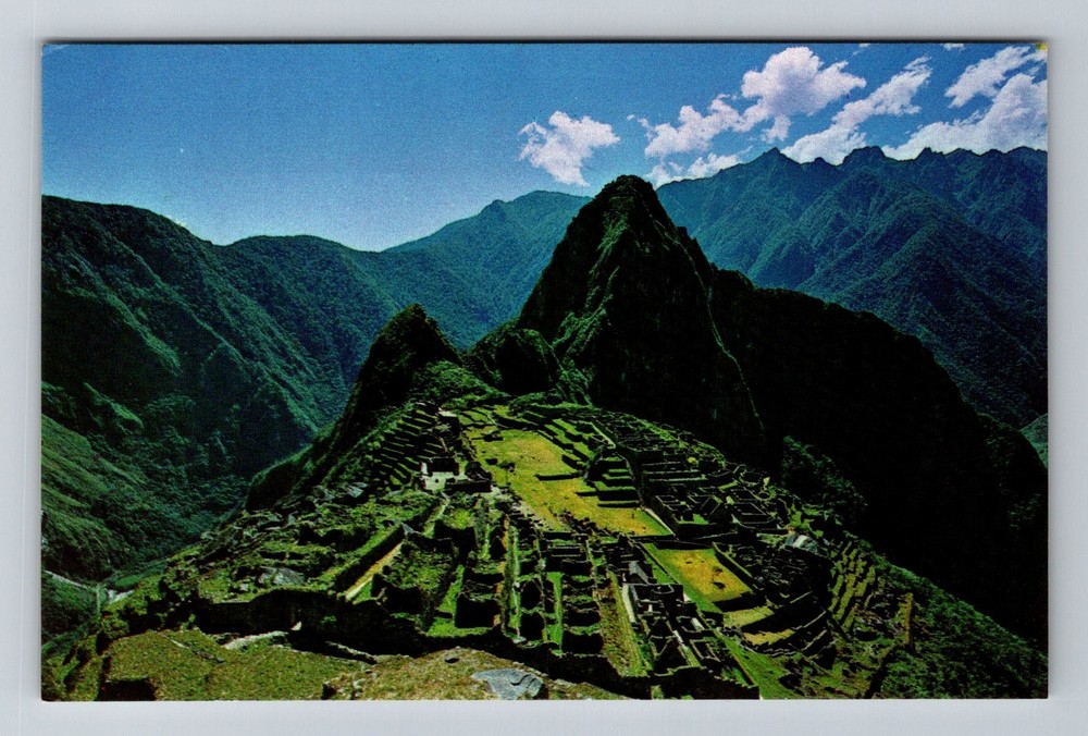 Peru- Machupicchu Aerial Vista Of The Ruins Souvenir PC Post Vintage Postcard