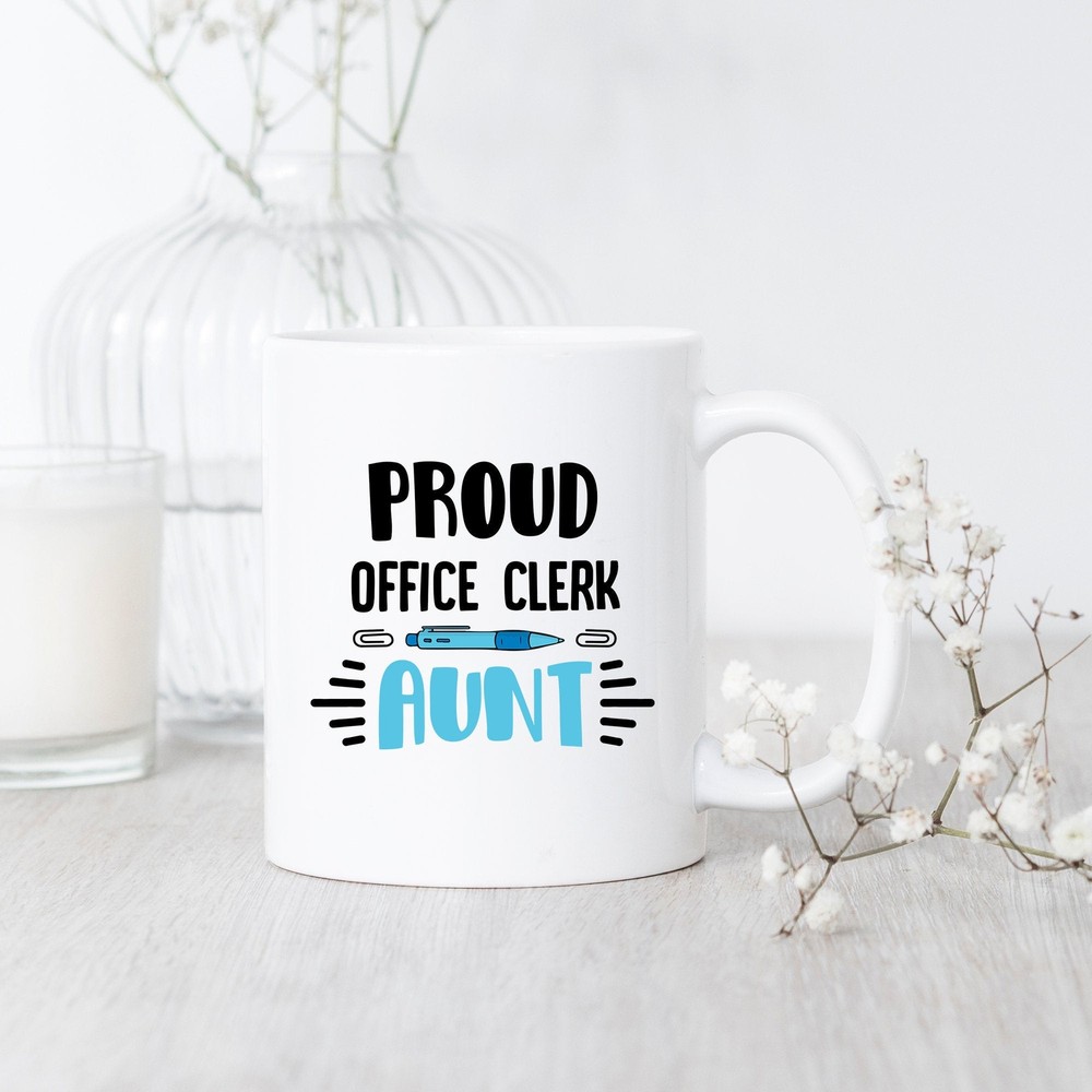Taza Orgullosa Secretaria de Oficina Tía Empleada de Oficina Tía Taza Oficina Empleada Tía Oficina de Regalo