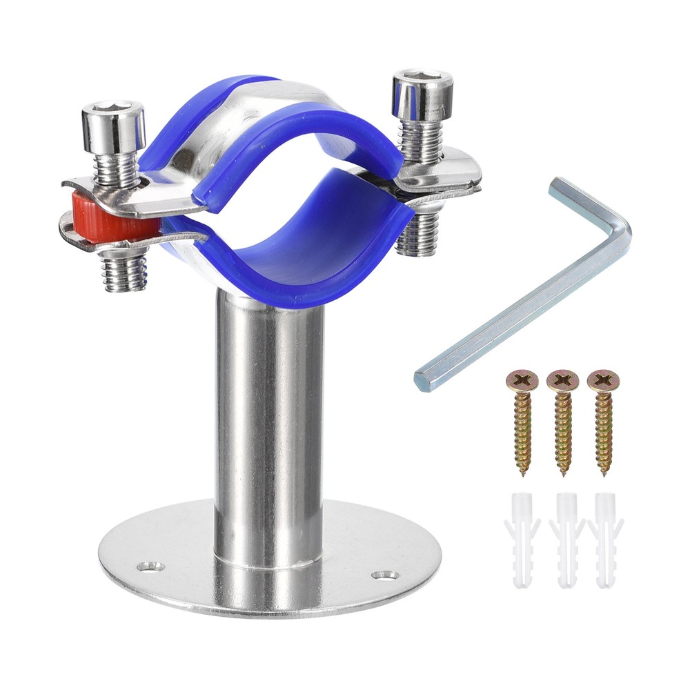 Adjustable Pipe Bracket Clamp Strap for 32-34mm Pipes, Secure Support Fitting