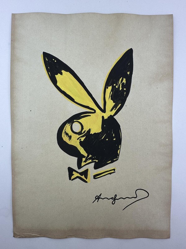 Andy Warhol COA Art Painting Original Drawing Vintage Paper Signed