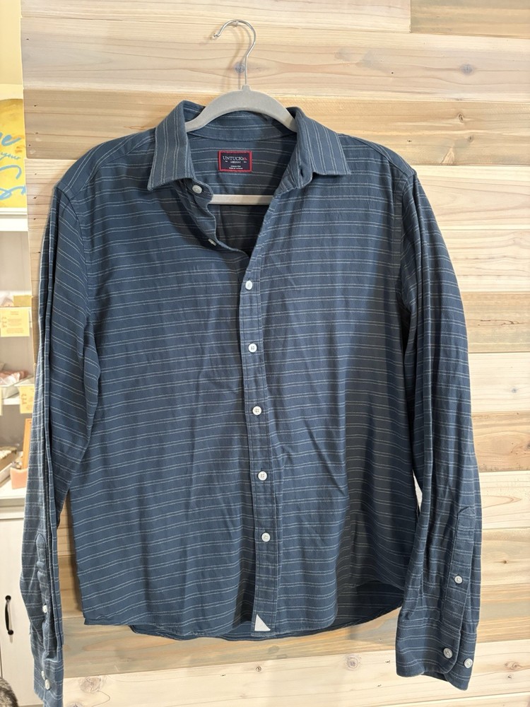 UNTUCKit Men's Long Sleeve Cotton Button-Up