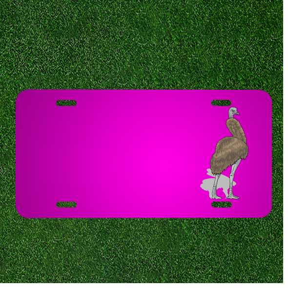 Custom Brown Shadow Bird Car License Plate - Add Your Name  