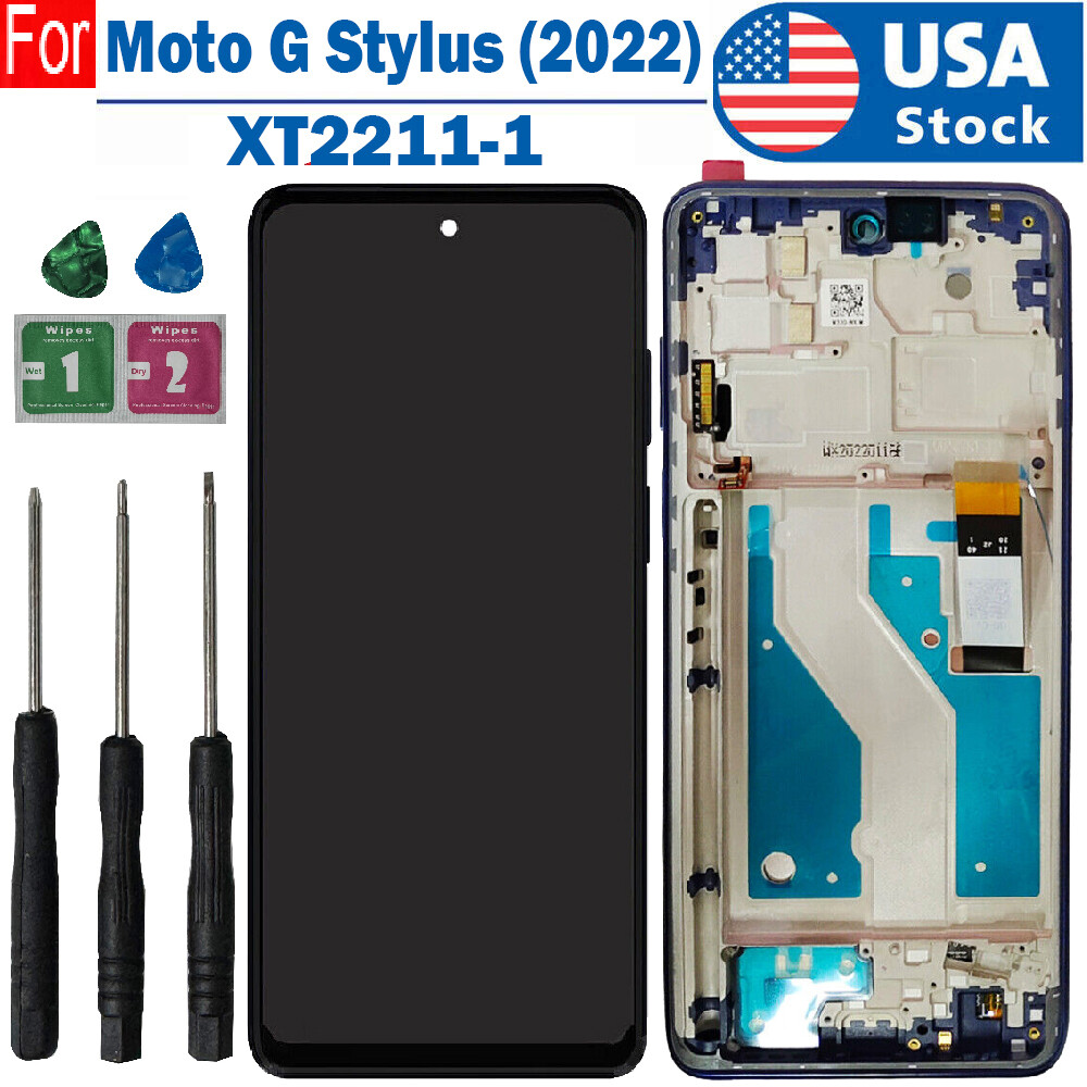 Frame+LCD Display Touch Screen Digitizer For Motorola Moto G stylus 2022 XT2211