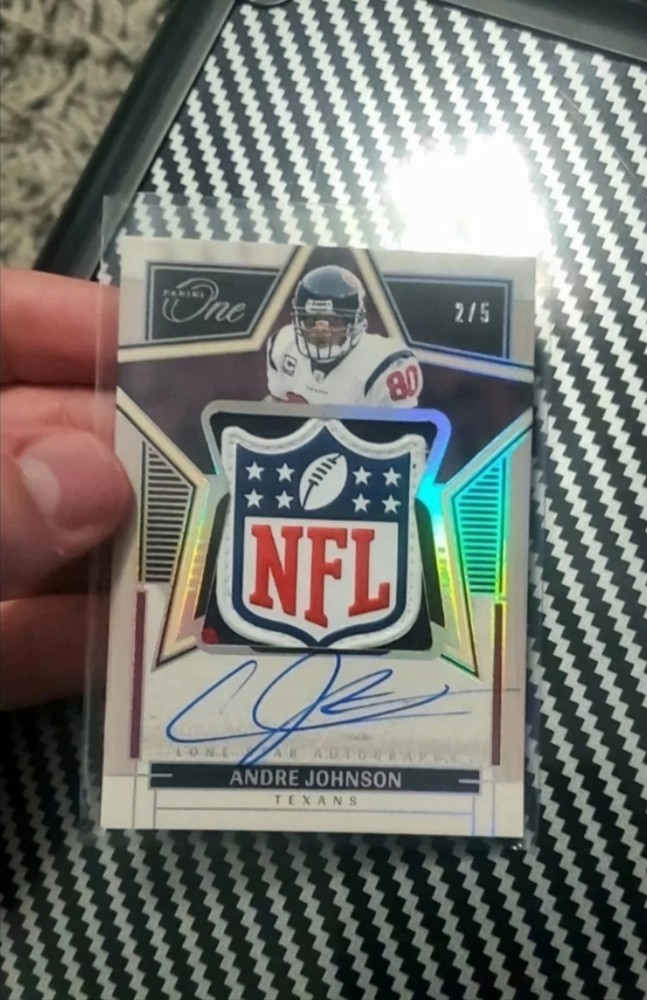 Andre Johnson 2023 Panini One #83 Lone Star Autograph /5 NFL PATCH SSP CASE HIT