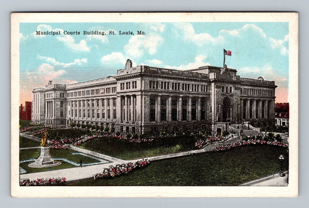 St Louis MO Missouri Municipal Courts Building Vintage Postcard