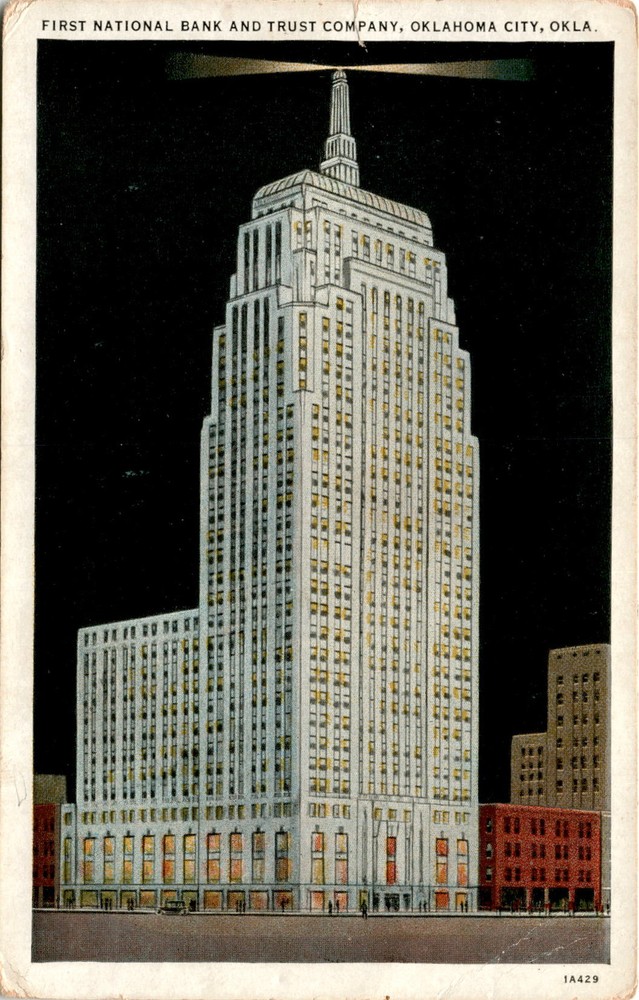 FIRST NATIONAL BANK AND TRUST COMPANY, OKLAHOMA CITY, OKLA, 1 Postcard