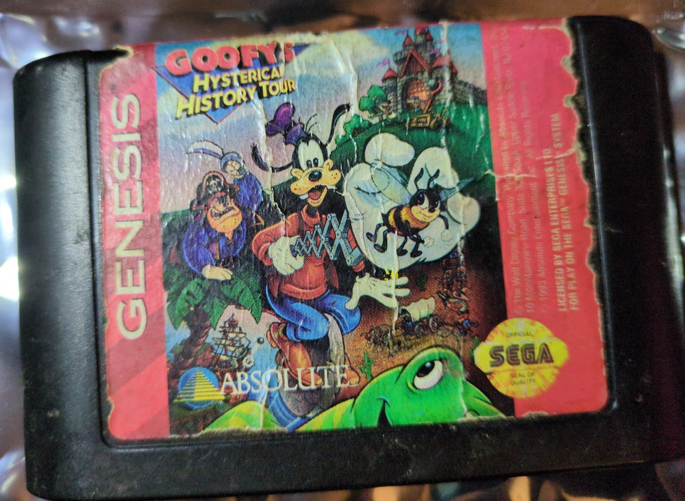 Goofy's Hysterical History Tour - Genesis - Cartridge Only - Tested Working!
