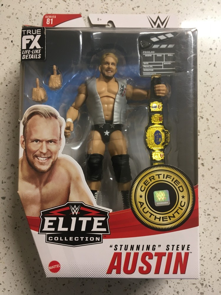 WWE Wrestling Mattel Elite Series 81 Stunning Steve Austin Action Figure WCW WWF