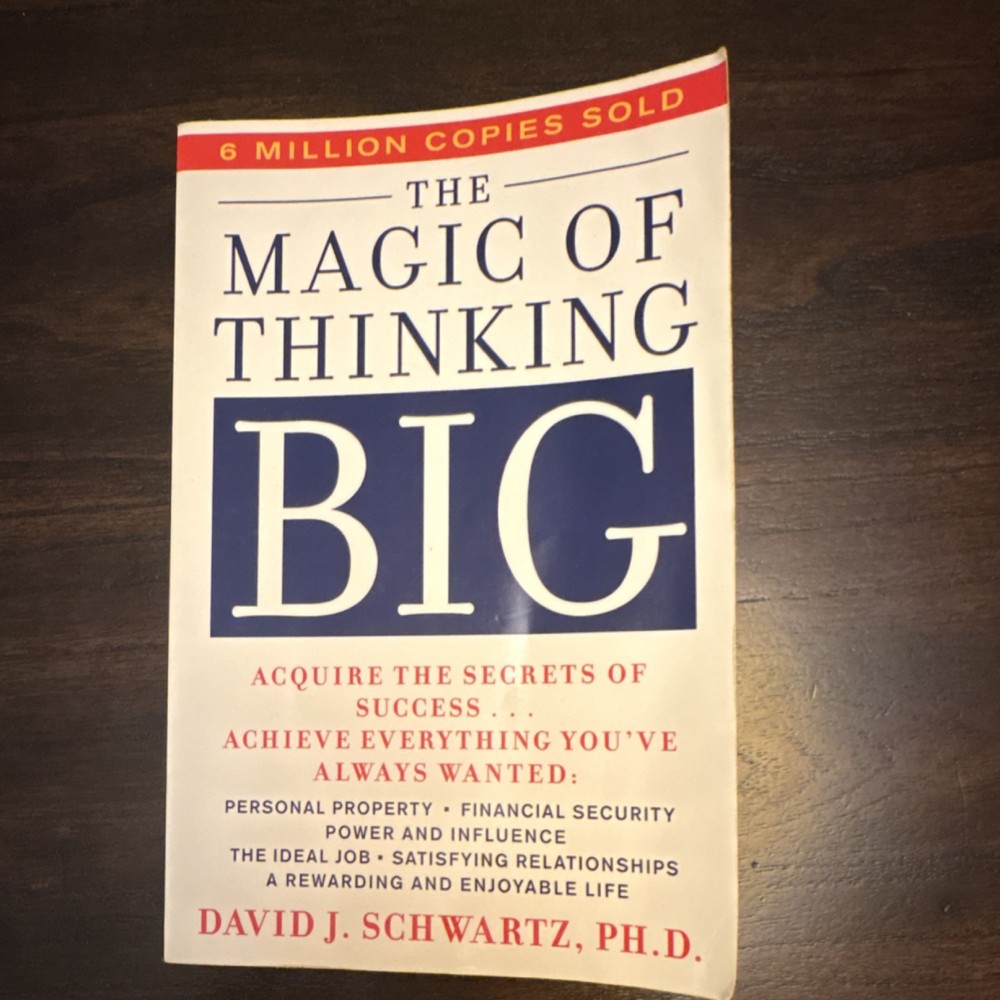 David J. Schwartz The Magic of Thinking Big Paperback Personal Success Book