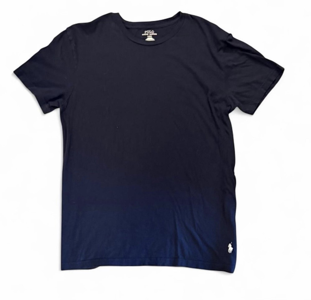 Polo Ralph Lauren Mens T Shirt Navy Blue Classic Fit Short Sleeve Size L