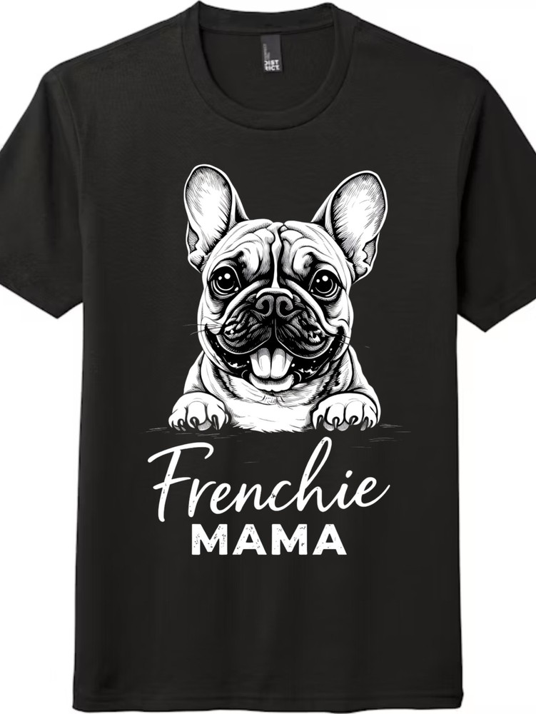 Unisex Frenchie Mama Dog Lover T-Shirt,French Bulldog Graphic Casual Tee