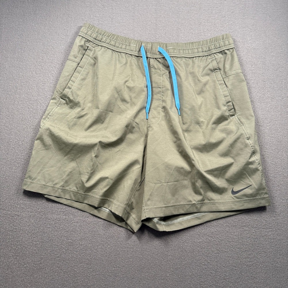 Nike Form Training Shorts Mens M Olive Green 7 Inch Dri-FIT HJ3157-222