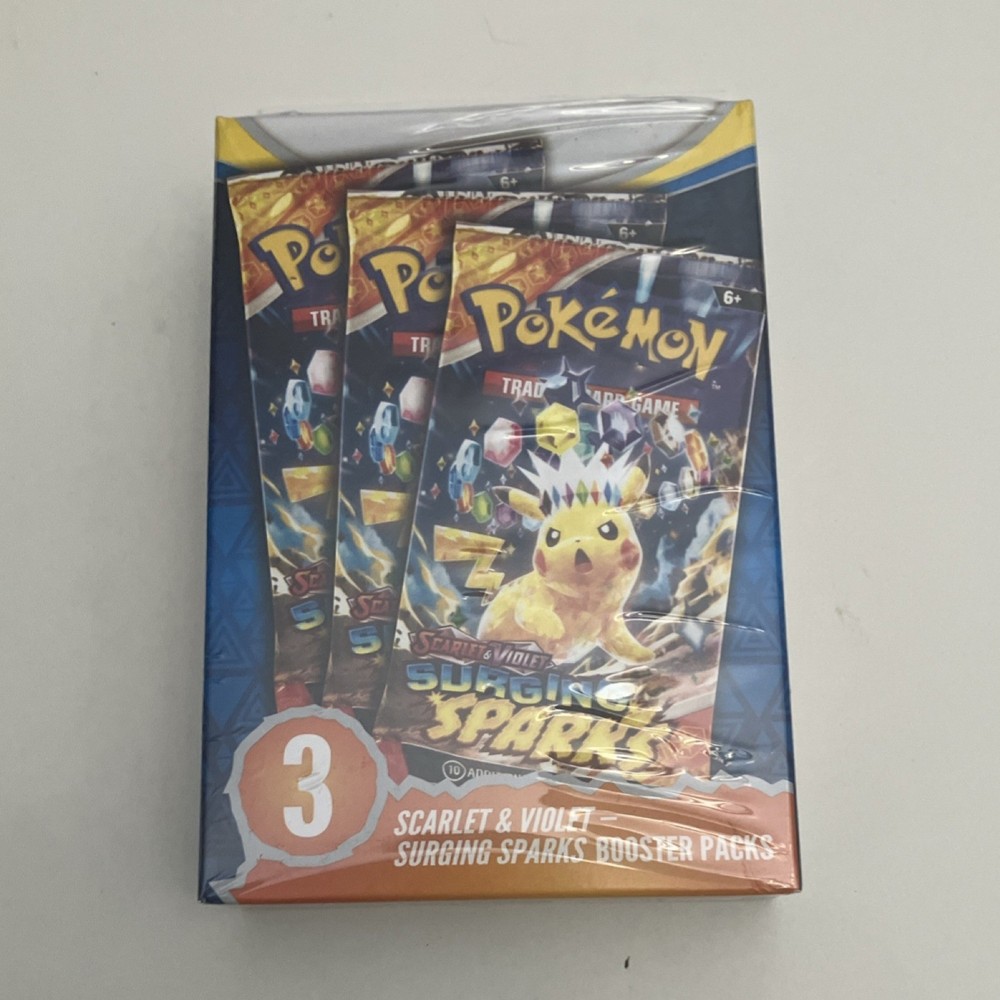 Pokémon Scarlet & Violet Surging Sparks Booster Box 3 Packs English TCG