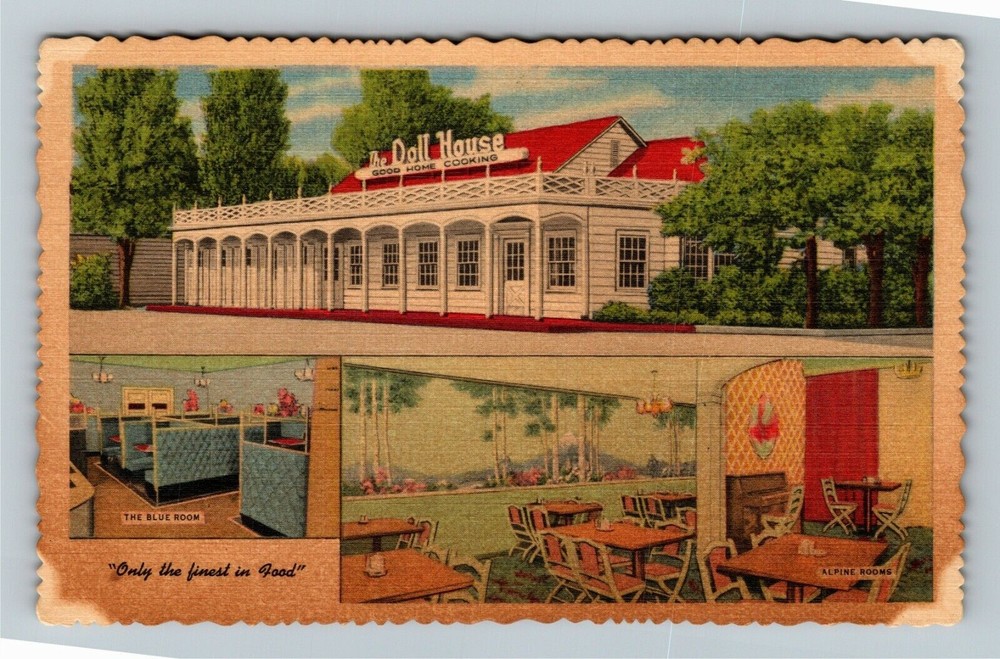 Salt Lake City UT-Utah, The Doll House Restaurant Vintage Souvenir Postcard