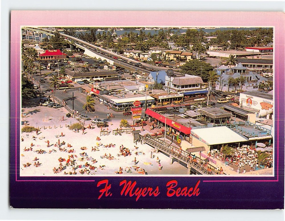 Postcard View of Fort Myers Beach Florida USA