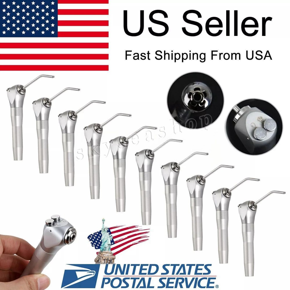 Dental 3 Way Air Water Spray Triple Syringe Handpiece w/ Nozzles Tips Tubes