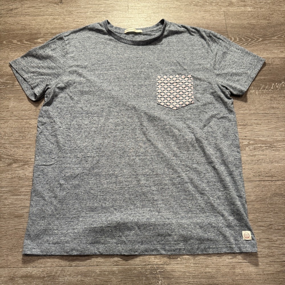 Marine Layer Shirt Mens Medium Gray Pocket Tee Crewneck Short Sleeve Cotton