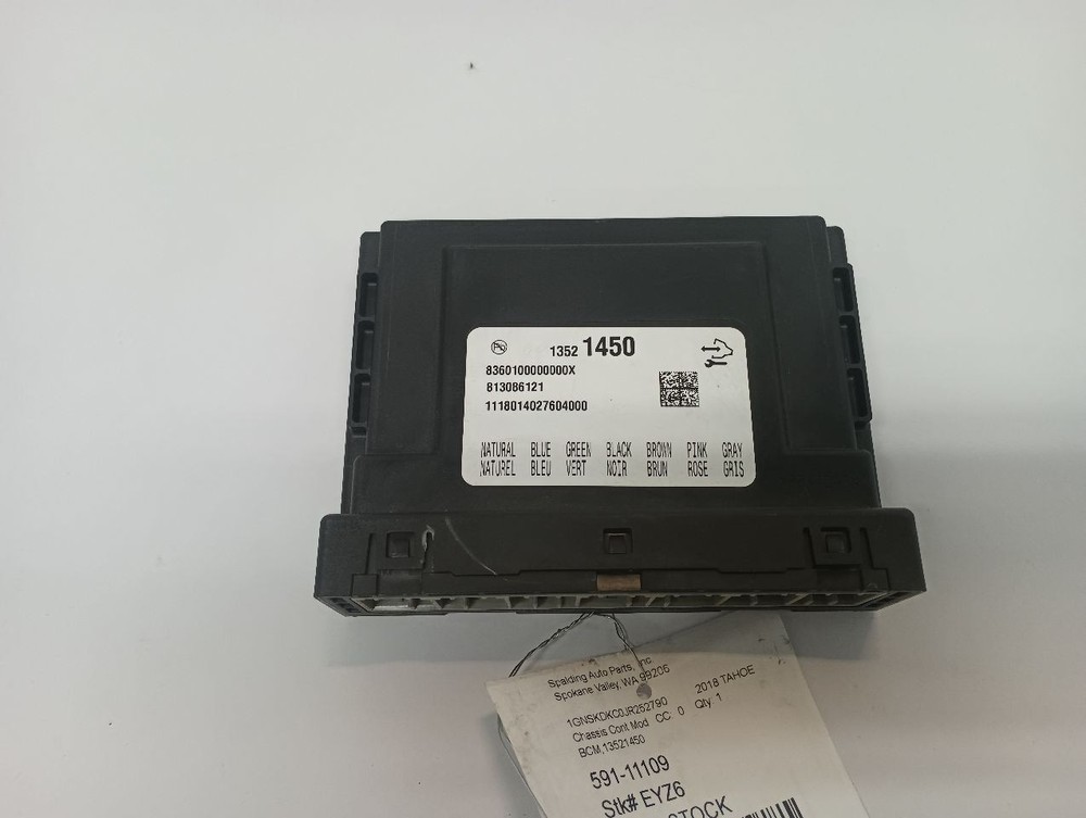 GM 13521450 Body Control Module BCM from 2018 Chevy Tahoe 11592997