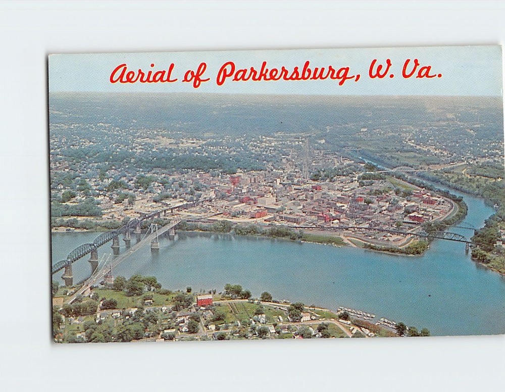 Postcard Aerial of Parkersburg West Virginia USA