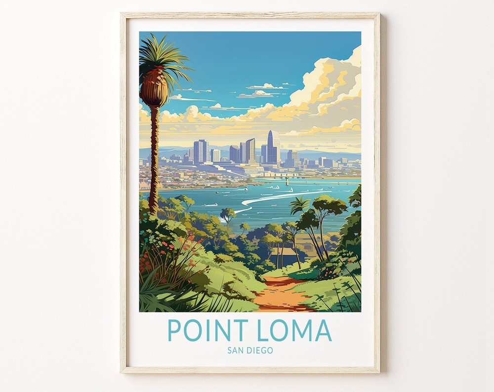 Point Loma San Diego Travel Wall Art Point Loma California Travel Poster