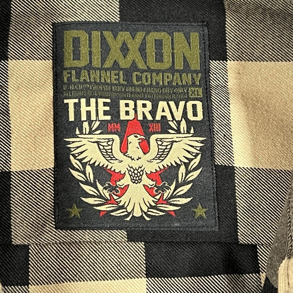 Dixxon The Bravo Men's XL Black/Beige Check Button-Up Pockets
