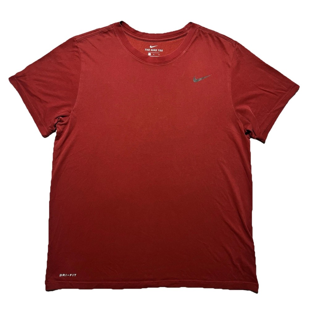 Nike Dri-FIT T Shirt Mens Large Red Athletic Training Swoosh