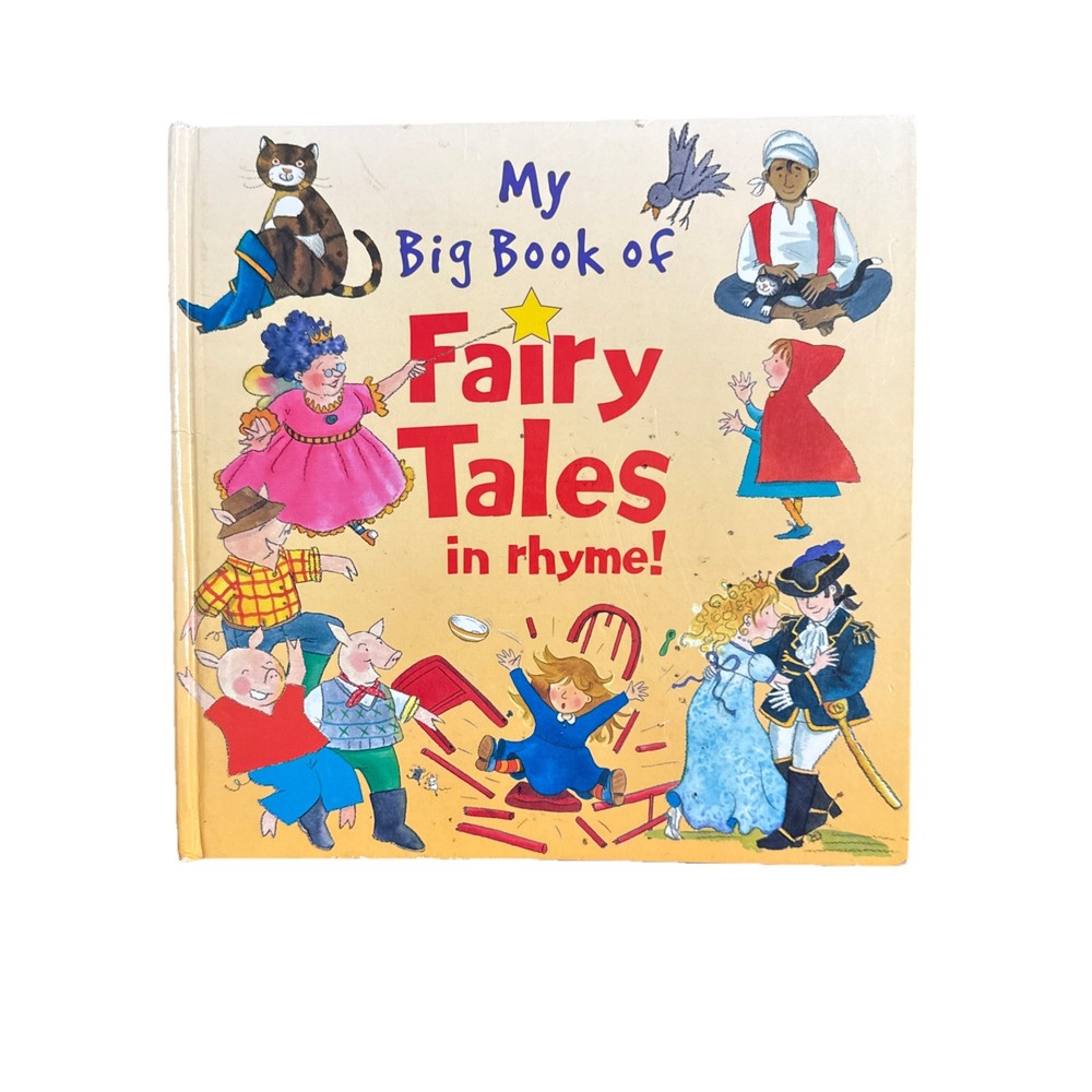 VINTAGE My Big Book Of Fairy Tales In Rhyme Hardcover Book by Jan Lewis, 2004