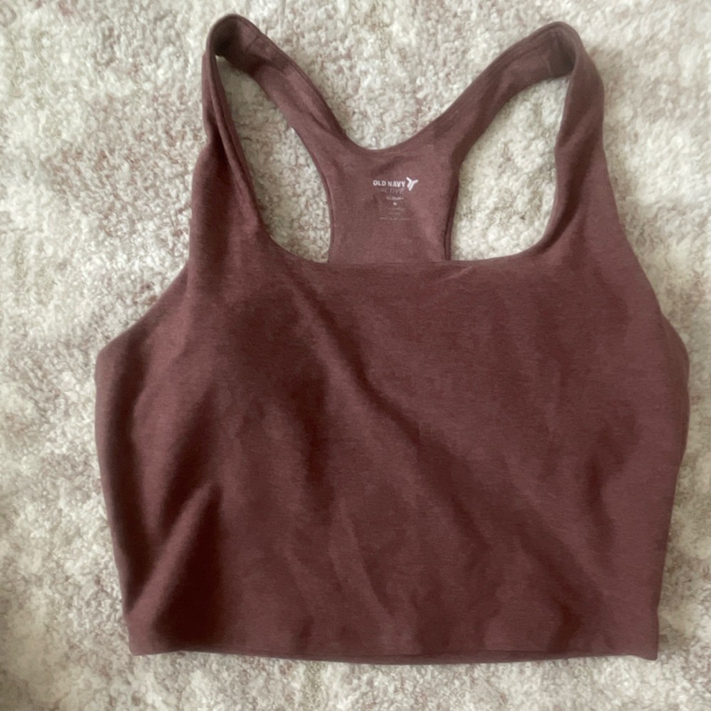Old Navy Active Cloud+ Mauve Sports Bra M Light Support Moisture Wicking