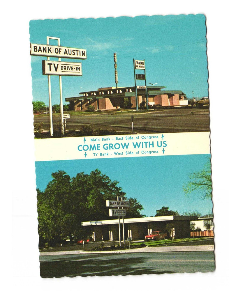 Bank of Austin in Austin TX vintage postcard unposted