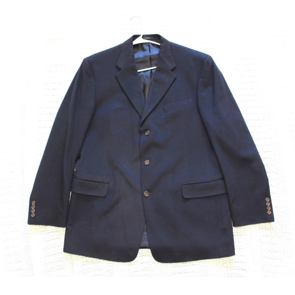 Vtg Hart Schaffner Marx 100% Cashmere Jacket Men Blazer union Made Loro Piana XL