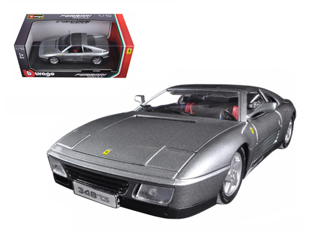 Ferrari 348 TS Grey 1/18 Scale Diecast Model Car by Bburago