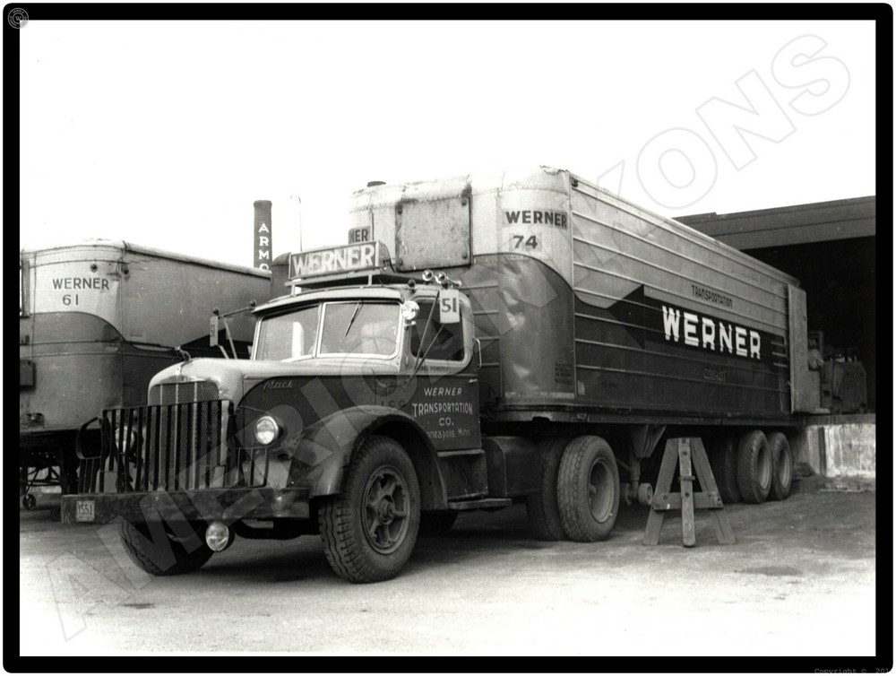 Mack Trucks New Metal Sign: Chicago Armor Meats 1948 Werner Transportation, Minn