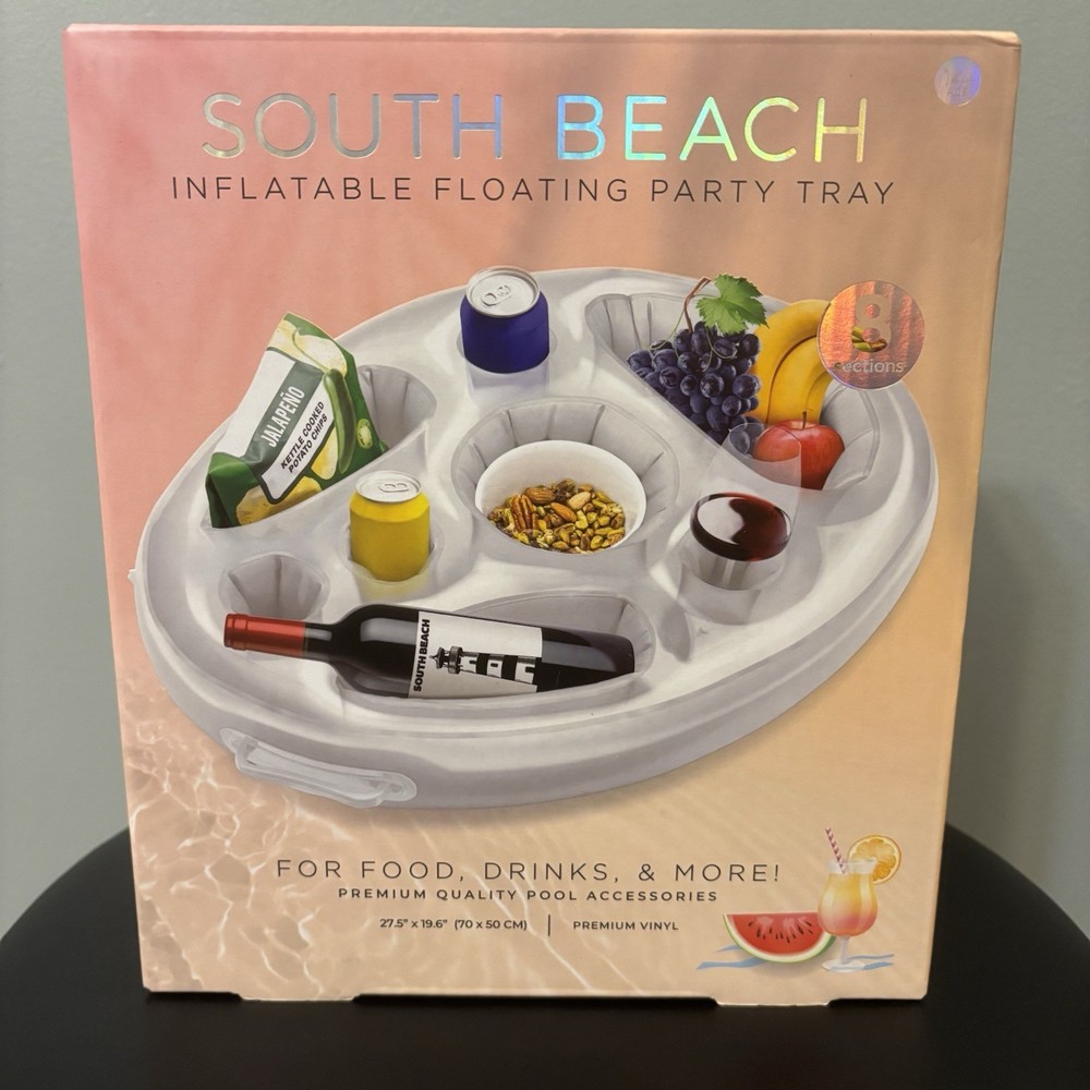 South Beach Inflatable Floating Party Tray - Brand New: Sealed