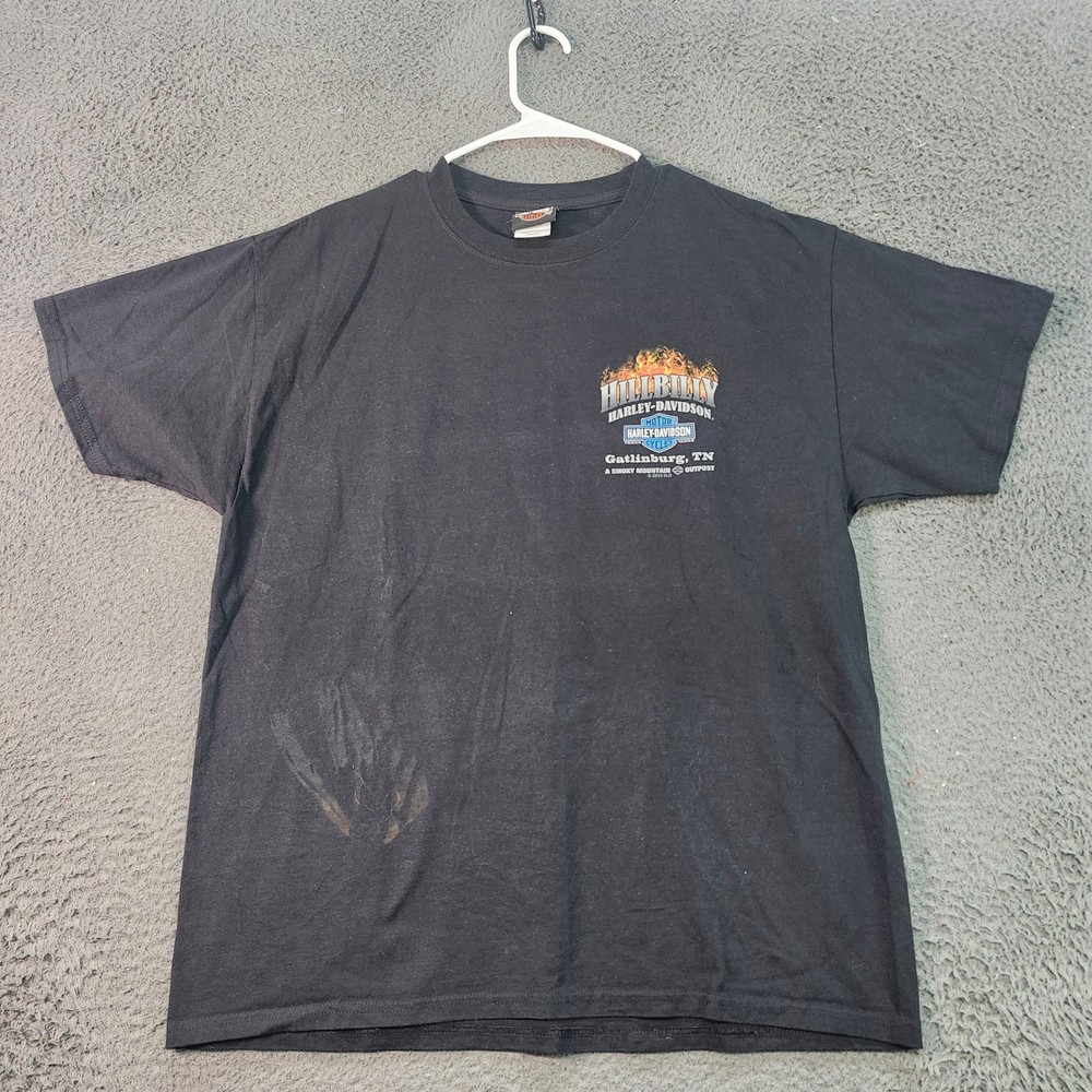 Harley Davidson Hillbilly Gatlinburg TN Graphic T Shirt Large