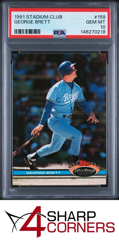 1991 Stadium Club #159 George Brett Royals Hof Psa 10Price points for all collectors!