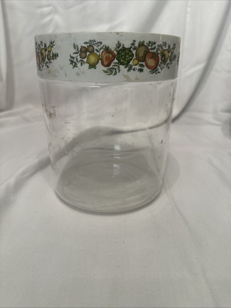 Vintage Pyrex Ware Spice of Life Glass Storage Canister 7 1/4