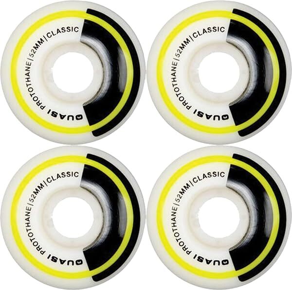 52MM White Quasi Class Wheels Complete Set for Enhanced Performance