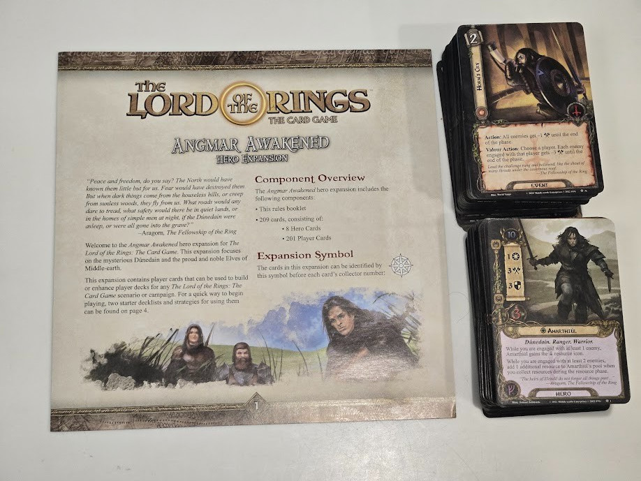 The Lord of the Rings Card Game Angmar Awakened Hero Expansion (Used)