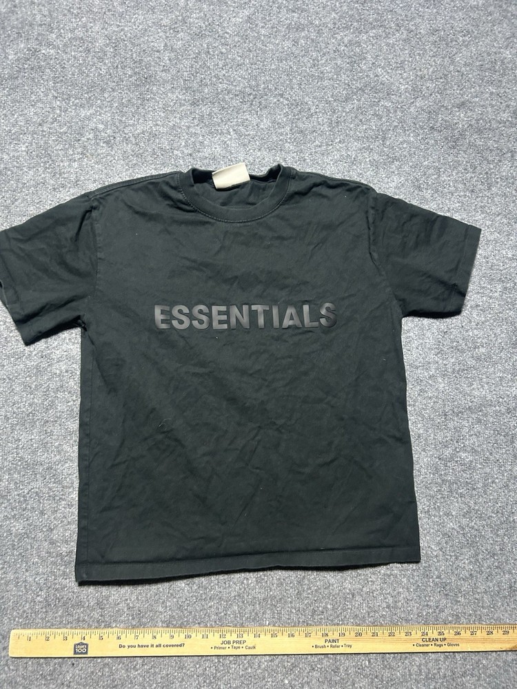 Essentials Fear of God T-Shirt Mens S Black Short Sleeve Oversized FOG Baggy