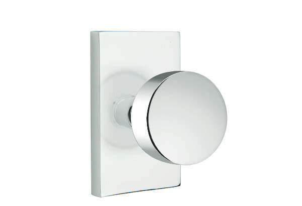 Emtek 5052ROUUS26 Dummy Rectangular Rosette Round Knob Polished Chrome