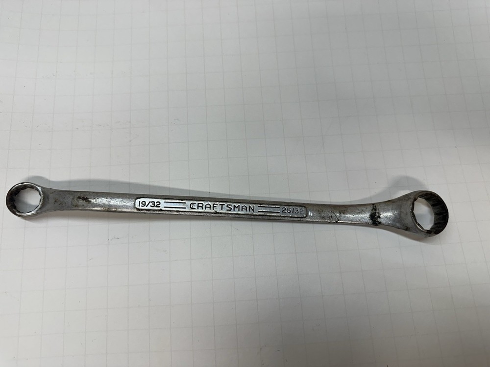 Vintage Sears Craftsman USA 19/32 x 25/32 Offset Box End Wrench