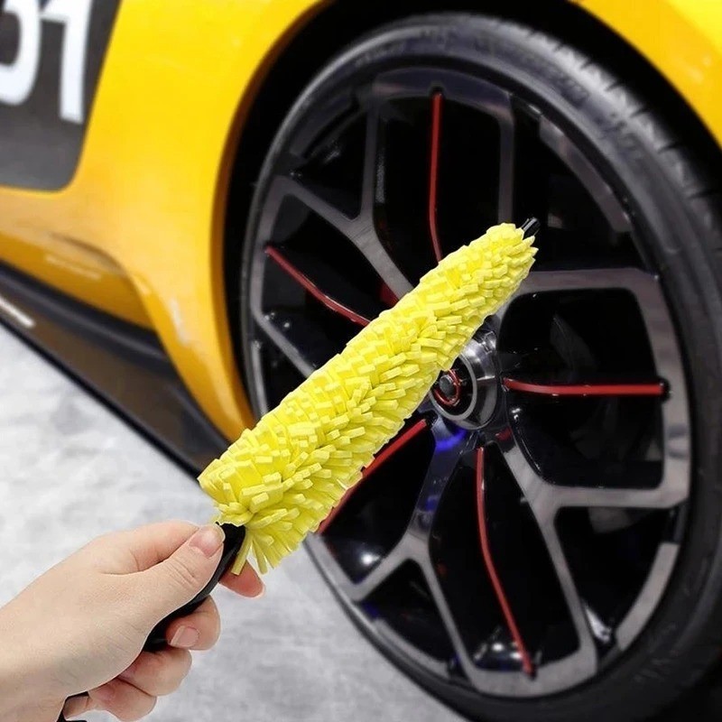 1pcs Car Wheel Rim Cleaning Brush Soft Bristle Tire Scrubber Detailing Tool