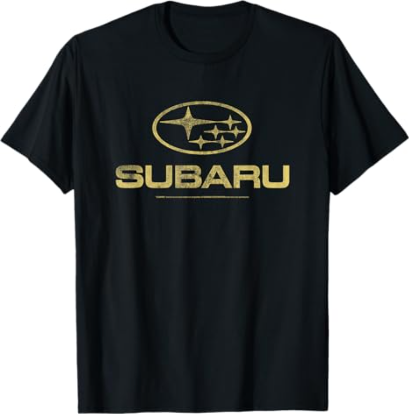 Subaru Distressed Star Logo in Yellow Car Company T-Shirt