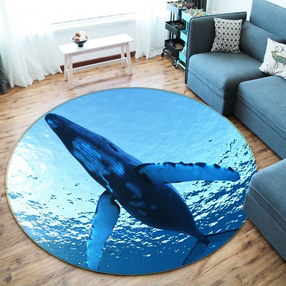 3D Blue Whale Sea O1946 Animal Non Slip Rug Mat Elegant Photo Carpet Fay