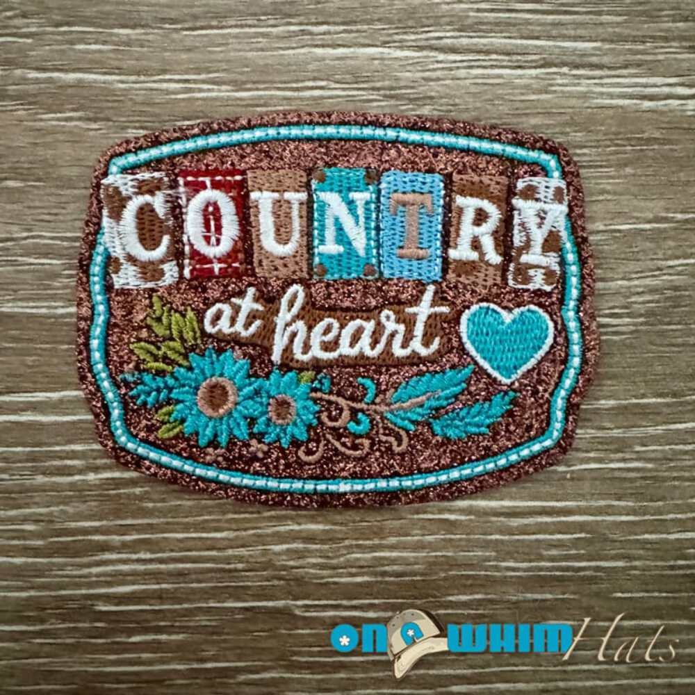 Country Heart Iron-On Patch